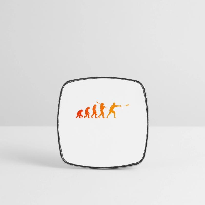 Ultimate Frisbee Evolution Disc Golf Monkey Human Square fridge magnet