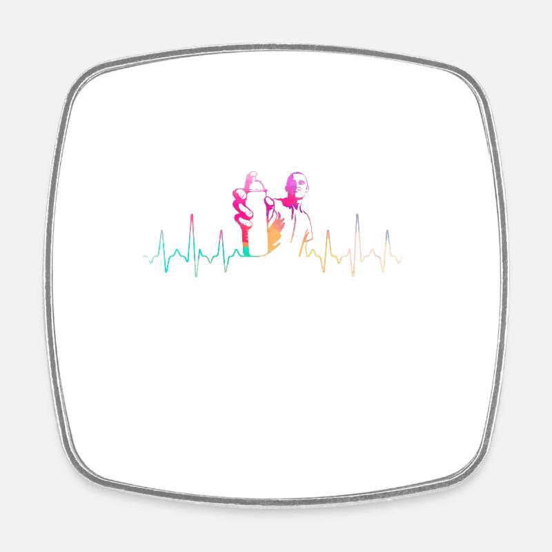 graffiti - Square fridge magnet - white