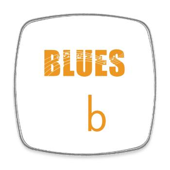 Blues - Viereckiger Kühlschrankmagnet - Weiß - Vorne