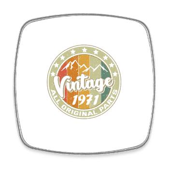 1971 Vintage 50 ans Cadeau 50 ans - Magnet carré - blanc - Devant