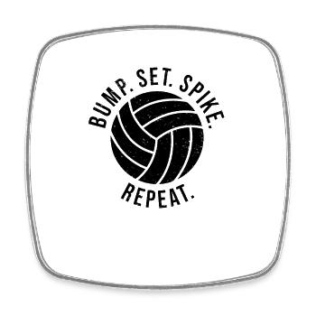 Volleyball Ball Beach Coach Volleyball Player - Square fridge magnet - white - Front