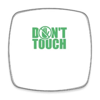 Do Not Touch Hands Away Fingers Touch Funny - Square fridge magnet - white - Front