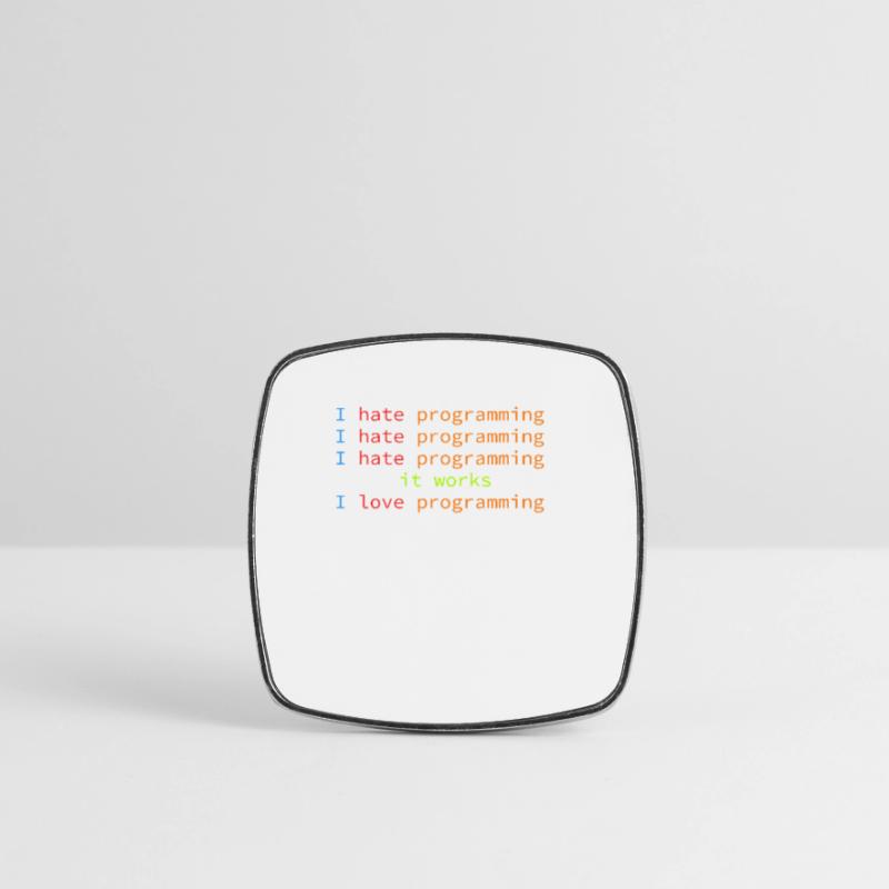 Code Debugging Witz hasse programmieren Coder Viereckiger Kühlschrankmagnet