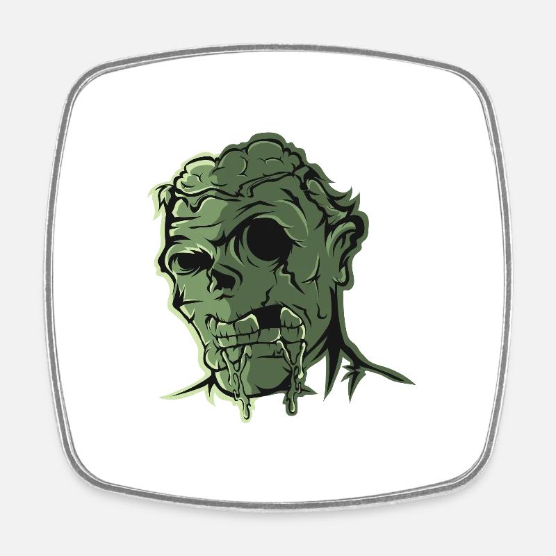 Zombie - Viereckiger Kühlschrankmagnet - Weiß