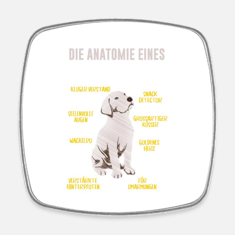 Anatomie eines Labradors Hundehalter Labrador - Viereckiger Kühlschrankmagnet - Weiß