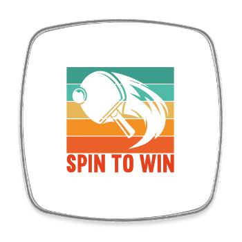 Table Tennis Spin to Win Player Player - Square fridge magnet - white - Front