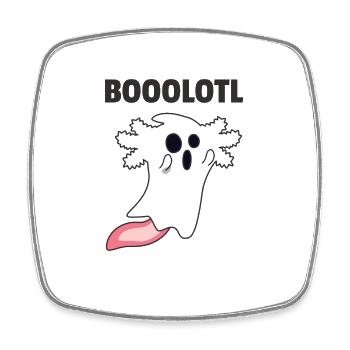 Boo Axolotl lovers cute animals for Halloween - Square fridge magnet - white - Front