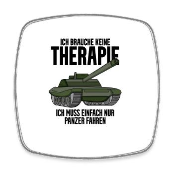 Panzer Militär Geschenk - Viereckiger Kühlschrankmagnet - Weiß - Vorne