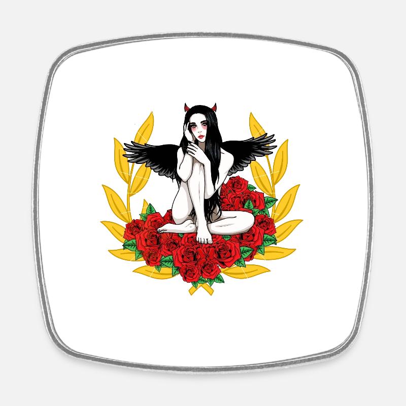 Femme du diable Diable Satan’s Roast Devil - Magnet carré - blanc