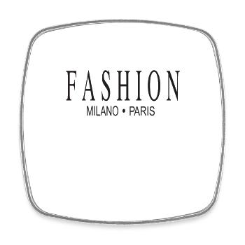 Fashion Milano Paris - Viereckiger Kühlschrankmagnet - Weiß - Vorne