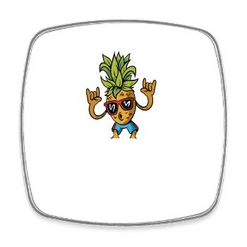 Pineapple - Square fridge magnet - white - Front