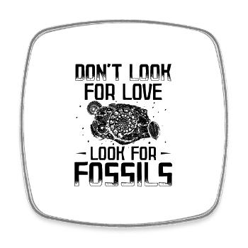 Fossil Collectors | Dinosaur Fossil Gifts - Square fridge magnet - white - Front
