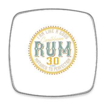 30 ans 30 ans Je suis comme un bon rhum - Magnet carré - blanc - Devant
