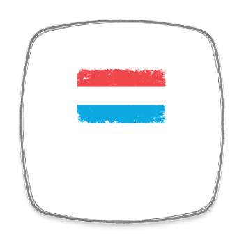Luxemburg Herzschlag Flagge Vintage Luxemburg - Viereckiger Kühlschrankmagnet - Weiß - Vorne