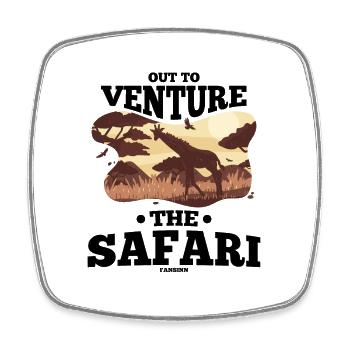 Safari - Viereckiger Kühlschrankmagnet - Weiß - Vorne