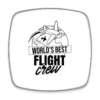 Die Weltbeste Flugbesatzung Steward Flugbegleiter - Viereckiger Kühlschrankmagnet - Weiß - Vorne