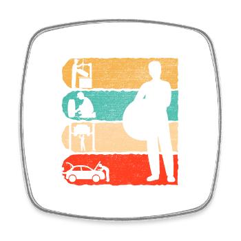 Mécanicien automobile Retro Gift - Magnet carré - blanc - Devant