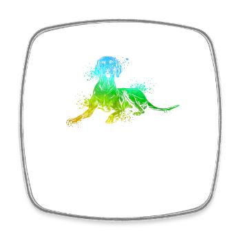 Colorful Magyar Vizsla - Square fridge magnet - white - Front