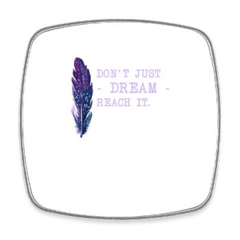 Motivation Saying Dreams - Square fridge magnet - white - Front