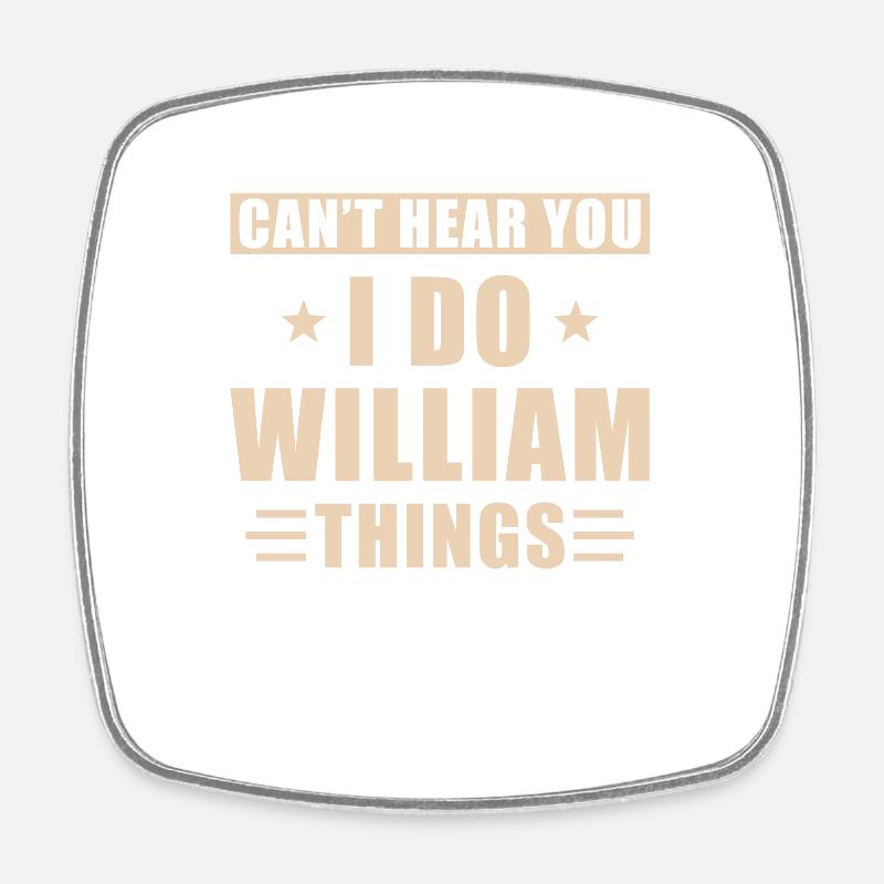 William things - Square fridge magnet - white