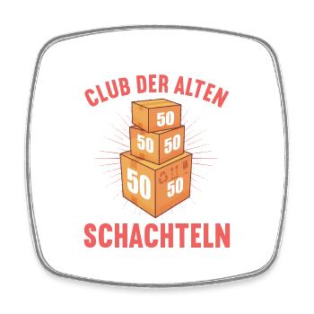 Club der alten Schachteln 50 Jahre 50. Geburtstag - Viereckiger Kühlschrankmagnet - Weiß - Vorne