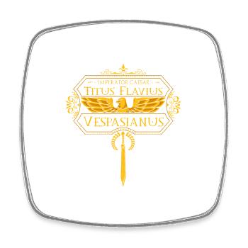 Empereurs romains - Vespasien - Magnet carré - blanc - Devant