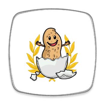 Hourra Cacahuète Naissance Naissance Parents - Magnet carré - blanc - Devant