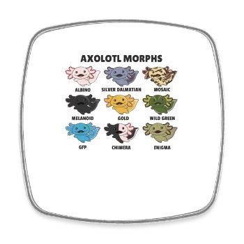Axolotls aus der Welt süße Tiere Axolotl Arten - Viereckiger Kühlschrankmagnet - Weiß - Vorne
