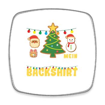Weihnachten Kekse Backen Das ist mein Plätzchen - Viereckiger Kühlschrankmagnet - Weiß - Vorne