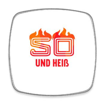 50 Jahre und heiß 50. Geburtstag - Viereckiger Kühlschrankmagnet - Weiß - Vorne