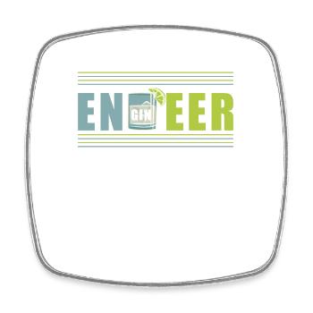 Engineer - Square fridge magnet - white - Front