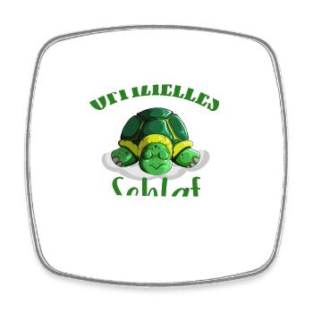 Schildkröte Offizielles Schlafshirt Nachthemd - Viereckiger Kühlschrankmagnet - Weiß - Vorne