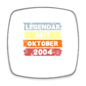 Legendär seit Oktober 2004 - Geburtstag - Viereckiger Kühlschrankmagnet - Weiß - Vorne