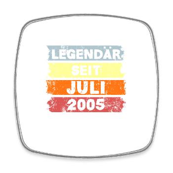 Legendär seit Juli 2005 - Geburtstag - Viereckiger Kühlschrankmagnet - Weiß - Vorne
