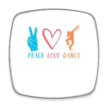 Dancing Dancer Gift - Square fridge magnet - white - Front