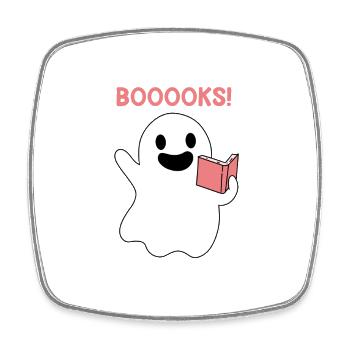 Booook's Books Ghost Spirit Spirits - Square fridge magnet - white - Front