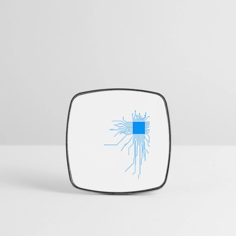 carte bleu ordinateur pc admin core cpu code nerd Magnet carré