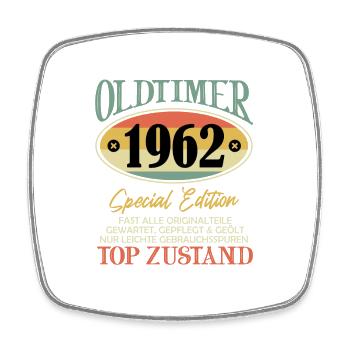 Oldtimer 1926 Top Zustand 60. Geburtstag 60 Jahre - Viereckiger Kühlschrankmagnet - Weiß - Vorne