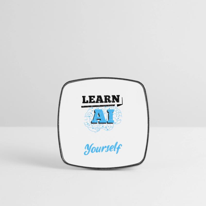 Robot AI Software Developer Computer Nerd Geeks Square fridge magnet