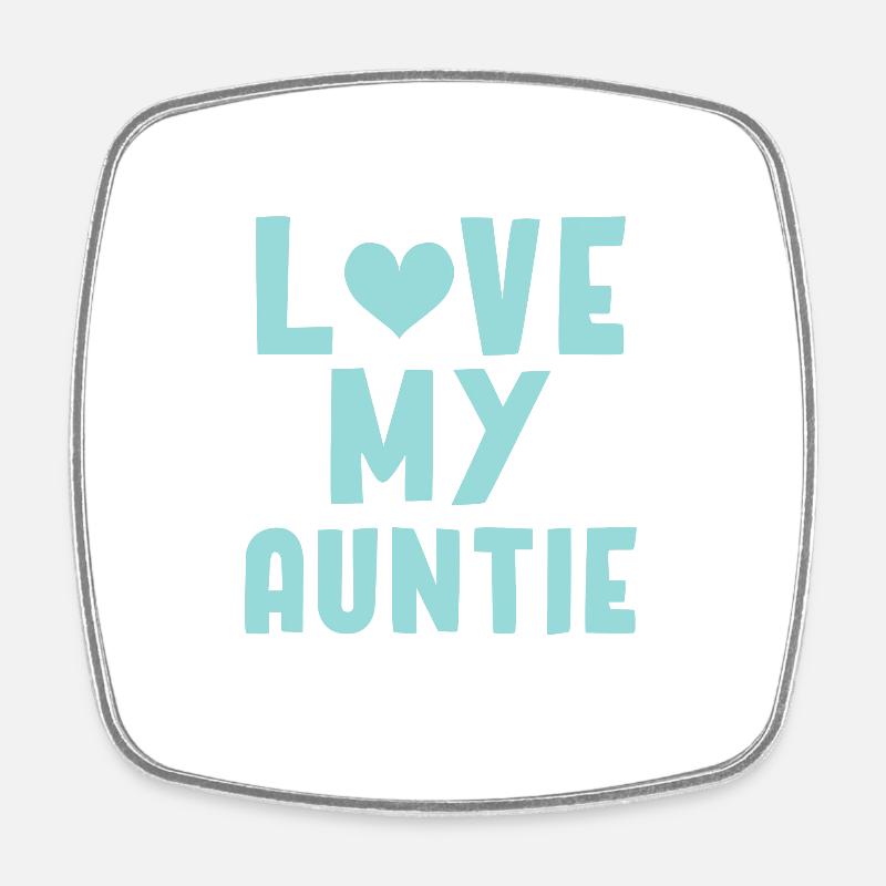 Auntie - Square fridge magnet - white
