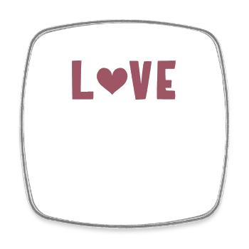 Love - Viereckiger Kühlschrankmagnet - Weiß - Vorne