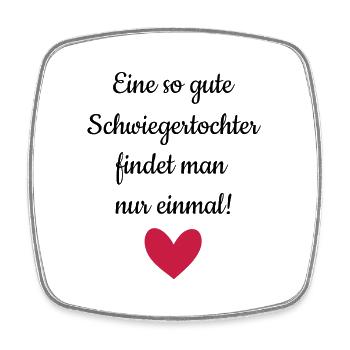 Beste Schwiegertochter Weihnachten Geburtstag Idee - Viereckiger Kühlschrankmagnet - Weiß - Vorne
