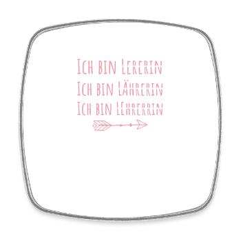 Lehrerin Geschenk lustiger Spruch - Viereckiger Kühlschrankmagnet - Weiß - Vorne