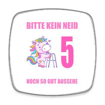 5 Jahre verheiratet lustig 5. Hochzeitstag - Viereckiger Kühlschrankmagnet - Weiß - Vorne