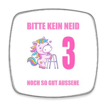 3 Jahre verheiratet lustig 3. Hochzeitstag - Viereckiger Kühlschrankmagnet - Weiß - Vorne