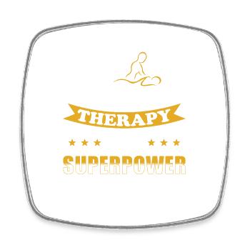 Masseur - Viereckiger Kühlschrankmagnet - Weiß - Vorne