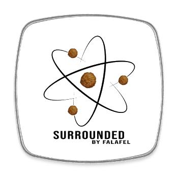 falafel chickpeas street food arabic surrounded - Square fridge magnet - white - Front