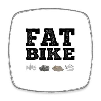 Fatbike Mountainbiken Fat bike - Viereckiger Kühlschrankmagnet - Weiß - Vorne