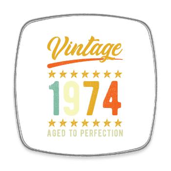 Geburtstag Spruch Jahrgang 1974 - Viereckiger Kühlschrankmagnet - Weiß - Vorne