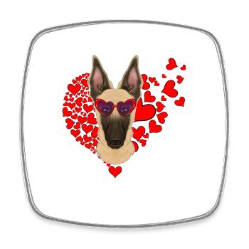 Malinois Lover I Dog Lover I Malinois - Viereckiger Kühlschrankmagnet - Weiß - Vorne